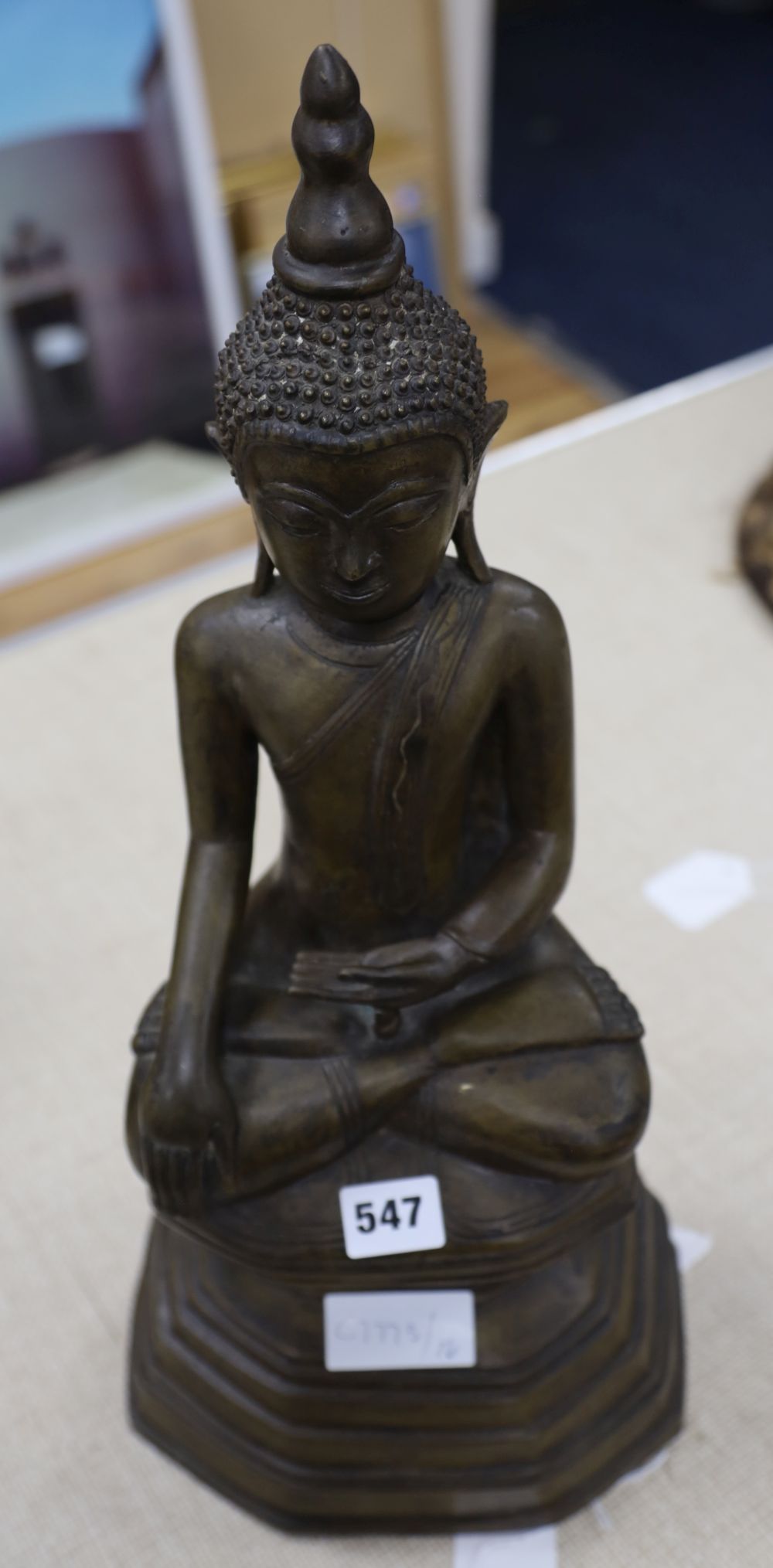 A Burmese bronze Buddha